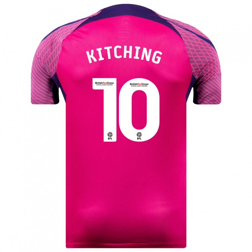 Dames Katie Kitching #10 Paars Uitshirt Uittenue 2023/24 T-Shirt België