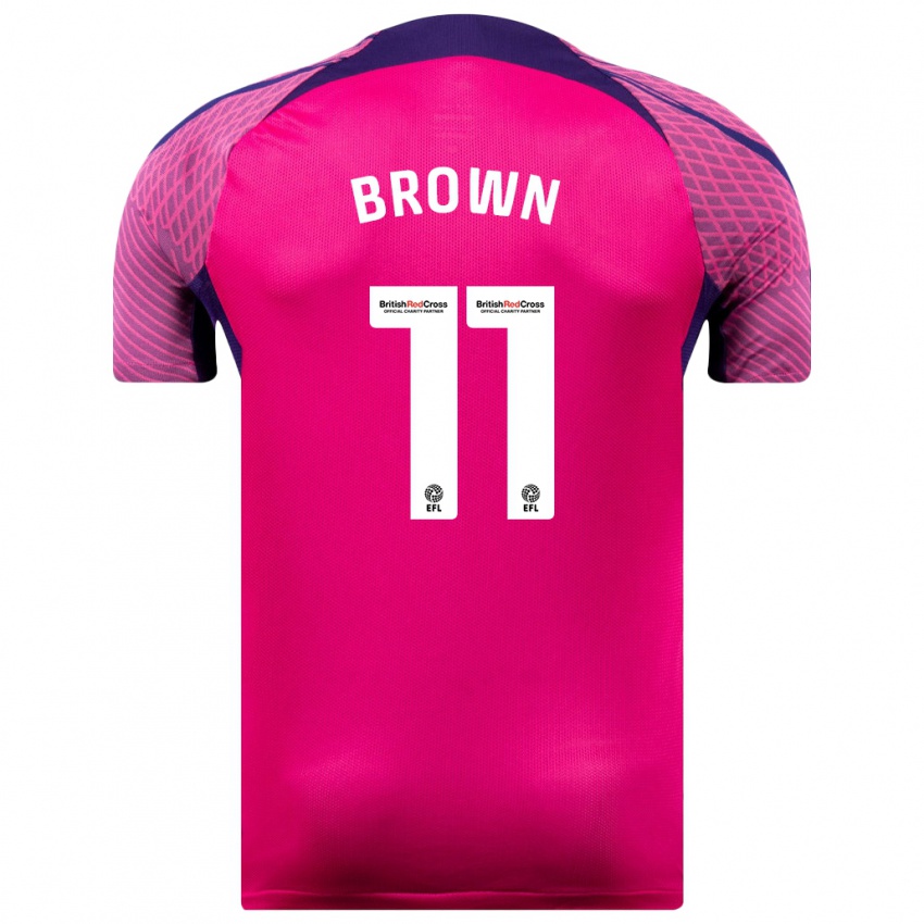 Dames Jessica Brown #11 Paars Uitshirt Uittenue 2023/24 T-Shirt België