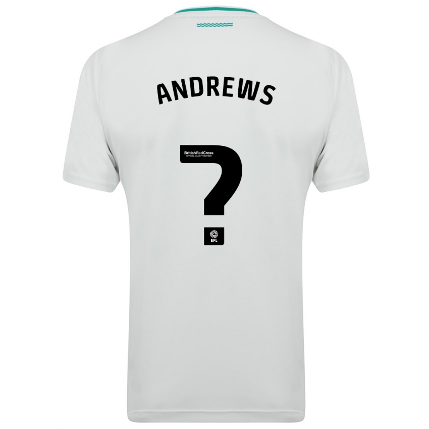Dames Joe Andrews #0 Wit Uitshirt Uittenue 2023/24 T-Shirt België
