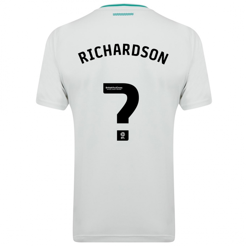 Dames Cale Richardson #0 Wit Uitshirt Uittenue 2023/24 T-Shirt België