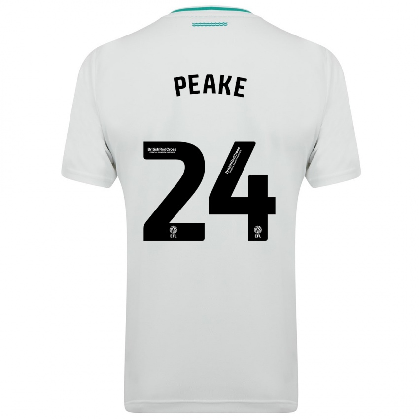 Dames Paige Peake #24 Wit Uitshirt Uittenue 2023/24 T-Shirt België