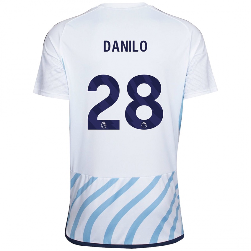 Dames Danilo #28 Wit Blauw Uitshirt Uittenue 2023/24 T-Shirt België
