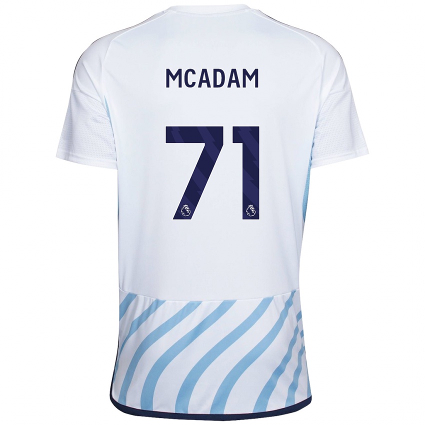 Dames Kyle Mcadam #71 Wit Blauw Uitshirt Uittenue 2023/24 T-Shirt België