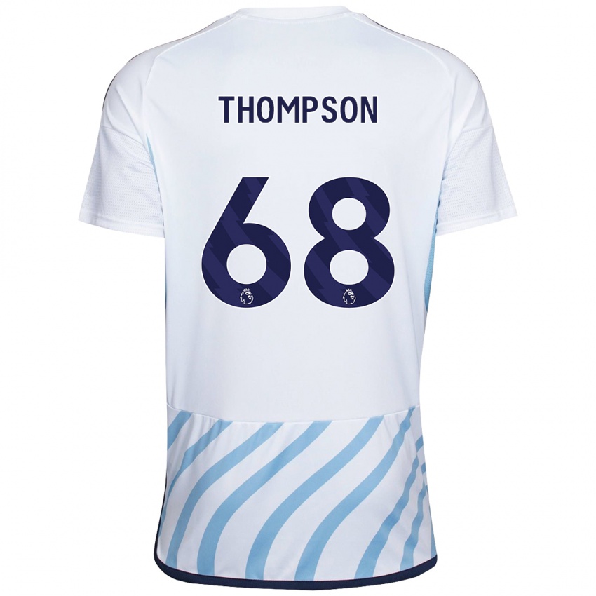 Dames Joel Thompson #68 Wit Blauw Uitshirt Uittenue 2023/24 T-Shirt België