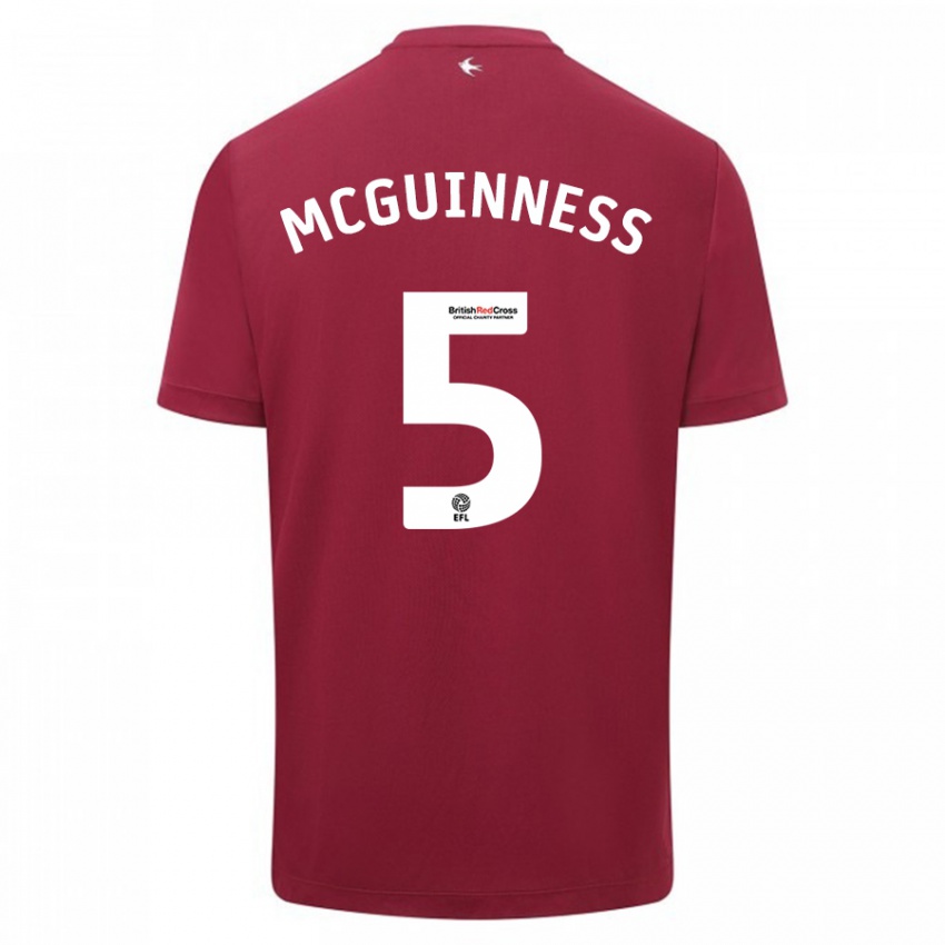 Dames Mark Mcguinness #5 Rood Uitshirt Uittenue 2023/24 T-Shirt België