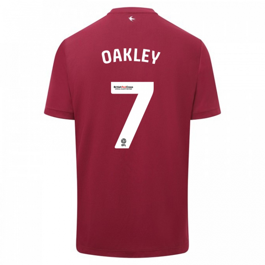 Dames Rhianne Oakley #7 Rood Uitshirt Uittenue 2023/24 T-Shirt België