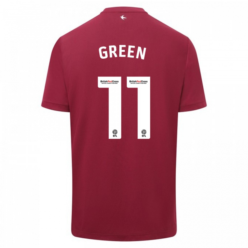 Dames Danielle Green #11 Rood Uitshirt Uittenue 2023/24 T-Shirt België