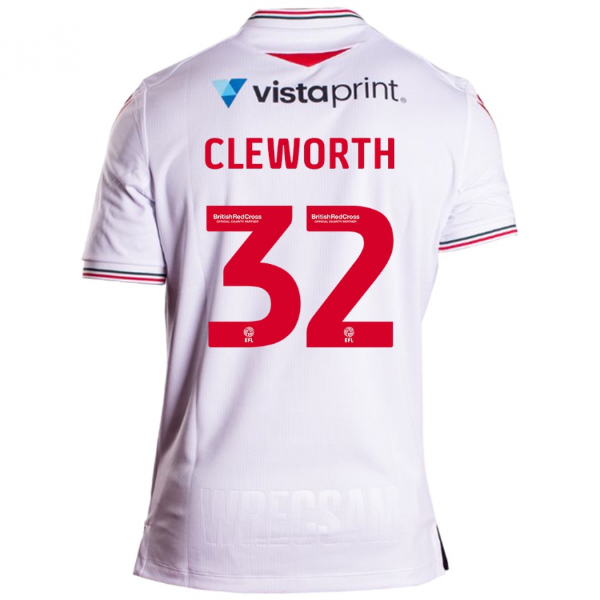 Dames Max Cleworth #32 Wit Uitshirt Uittenue 2023/24 T-Shirt België