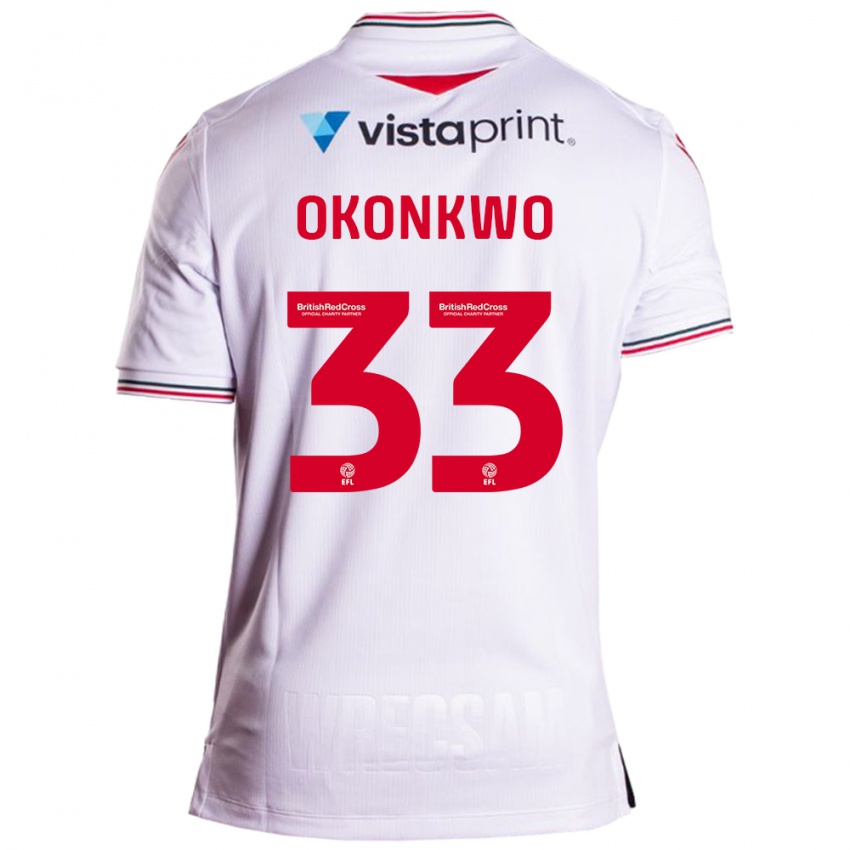 Dames Arthur Okonkwo #33 Wit Uitshirt Uittenue 2023/24 T-Shirt België