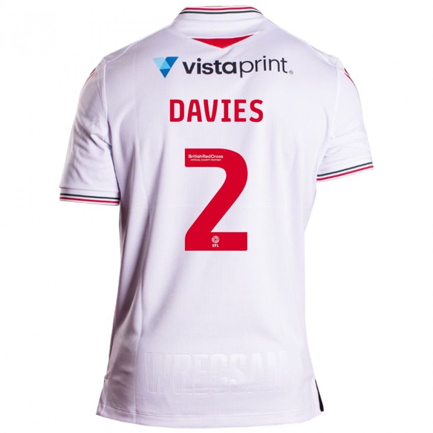 Dames Phoebe Davies #2 Wit Uitshirt Uittenue 2023/24 T-Shirt België