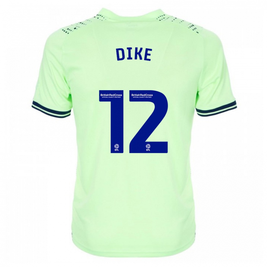 Dames Daryl Dike #12 Marine Uitshirt Uittenue 2023/24 T-Shirt België