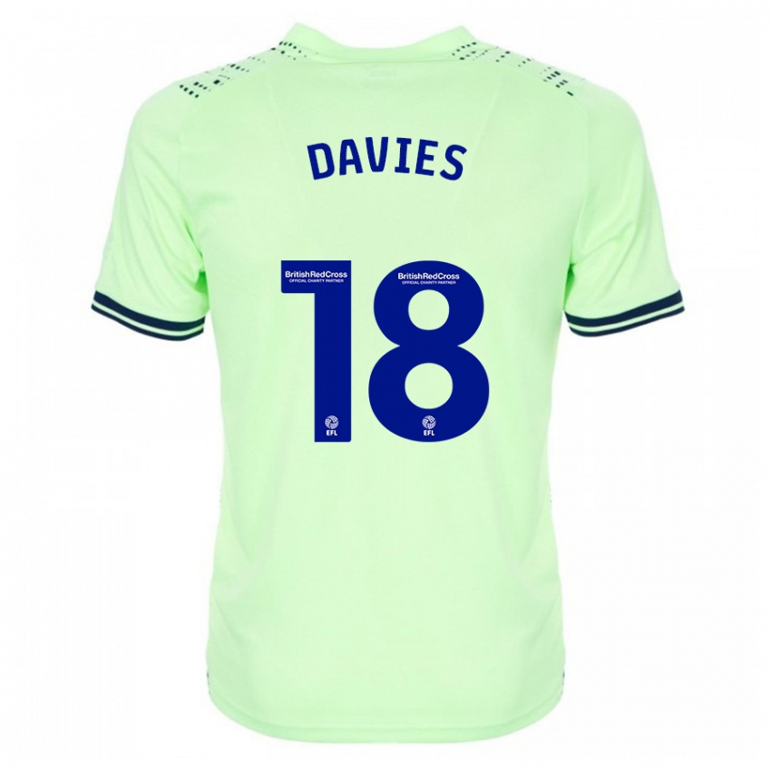 Damen Jessica Davies #18 Marine Auswärtstrikot Trikot 2023/24 T-Shirt Belgien