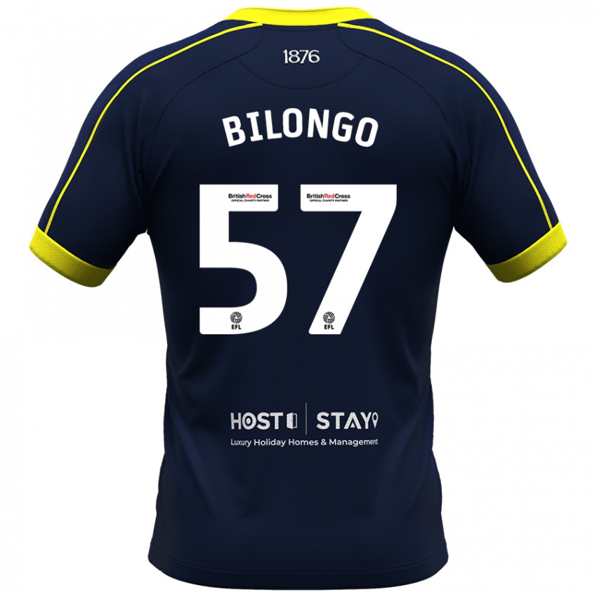 Damen Bryant Bilongo #57 Marine Auswärtstrikot Trikot 2023/24 T-Shirt Belgien