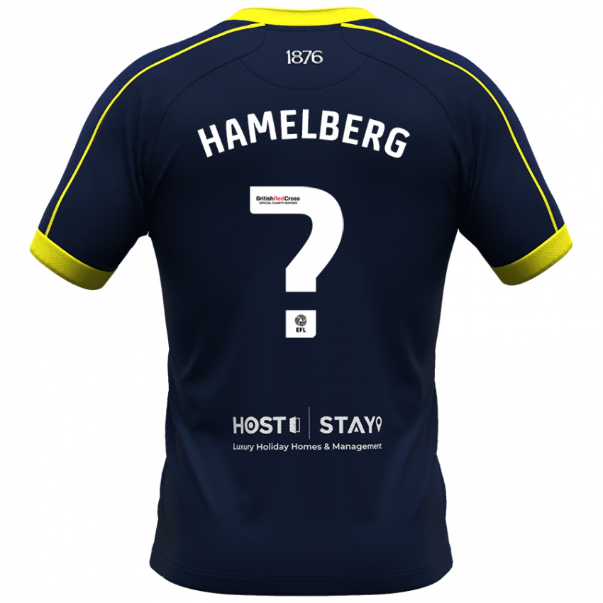 Damen Eric Hamelberg #0 Marine Auswärtstrikot Trikot 2023/24 T-Shirt Belgien