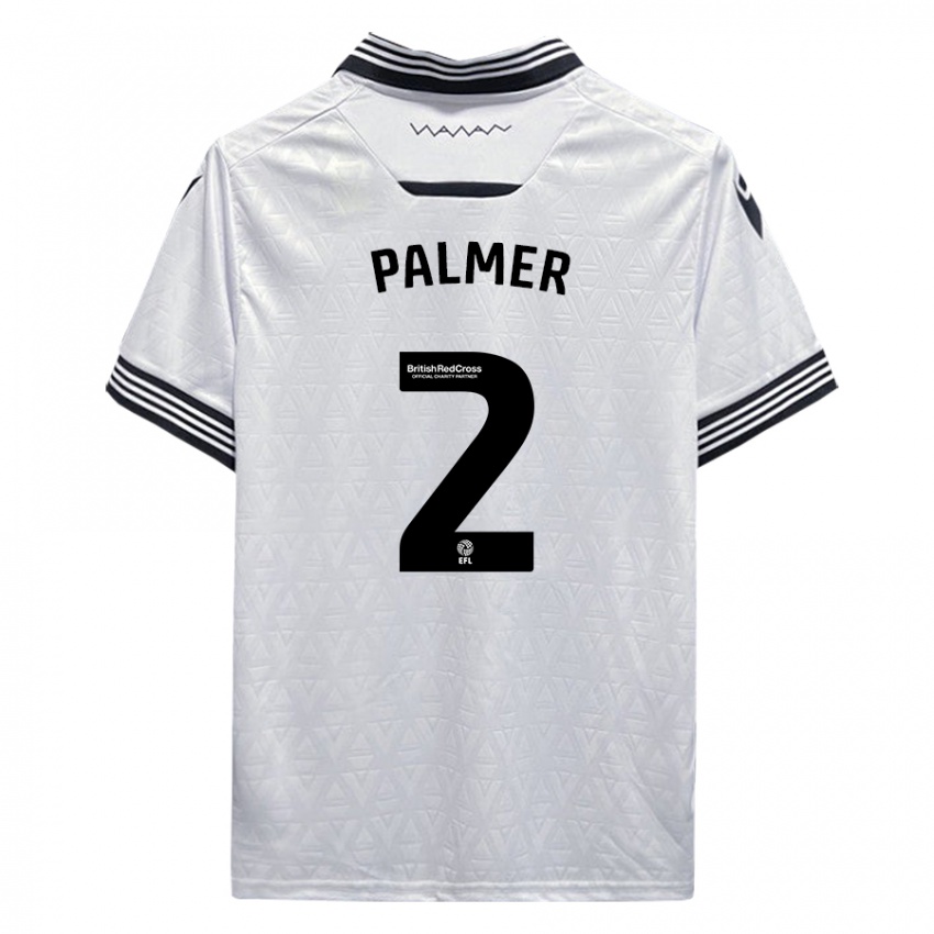 Dames Liam Palmer #2 Wit Uitshirt Uittenue 2023/24 T-Shirt België