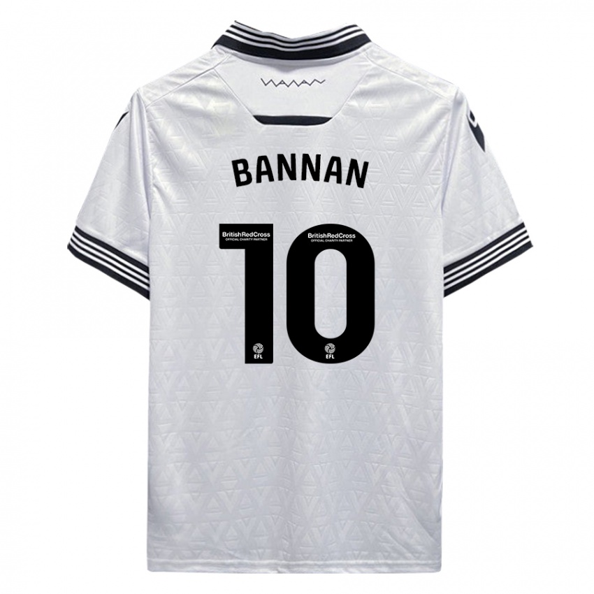 Dames Barry Bannan #10 Wit Uitshirt Uittenue 2023/24 T-Shirt België