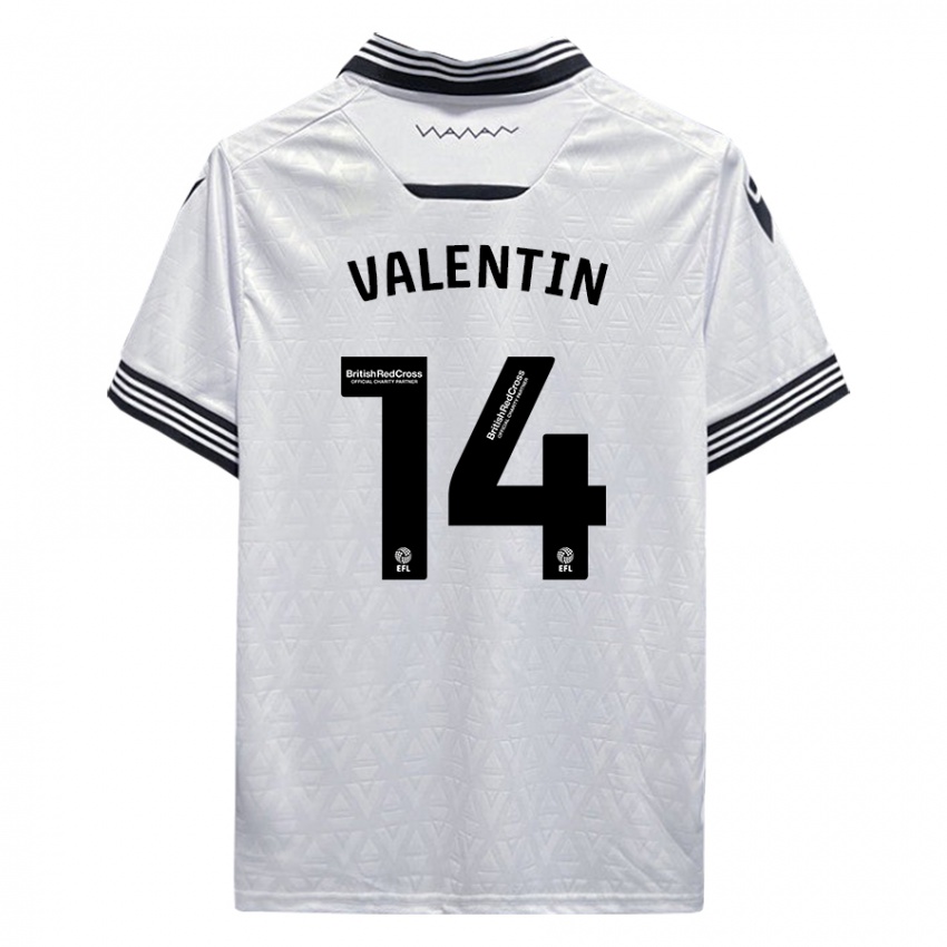 Dames Pol Valentín #14 Wit Uitshirt Uittenue 2023/24 T-Shirt België