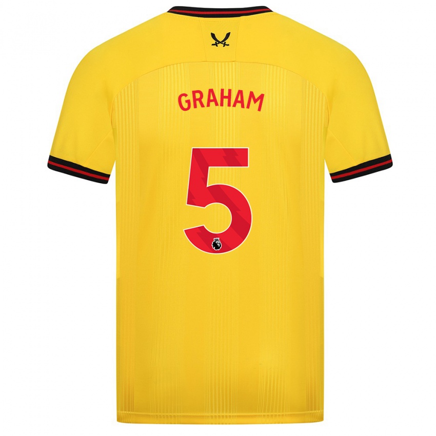 Damen Molly Graham #5 Gelb Auswärtstrikot Trikot 2023/24 T-Shirt Belgien