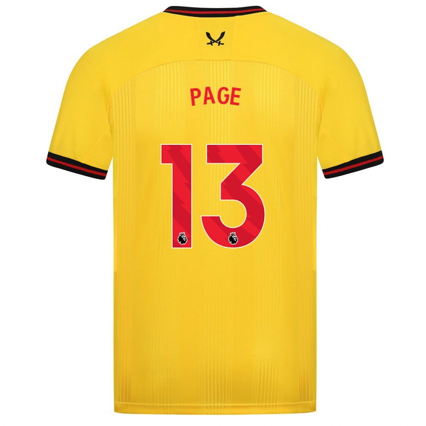 Damen Olivia Jane Page #13 Gelb Auswärtstrikot Trikot 2023/24 T-Shirt Belgien