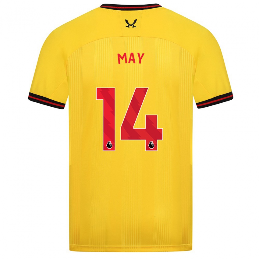 Damen Ellie May #14 Gelb Auswärtstrikot Trikot 2023/24 T-Shirt Belgien