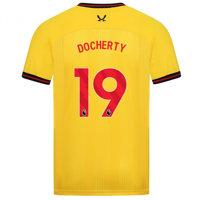 Damen Charley Docherty #19 Gelb Auswärtstrikot Trikot 2023/24 T-Shirt Belgien