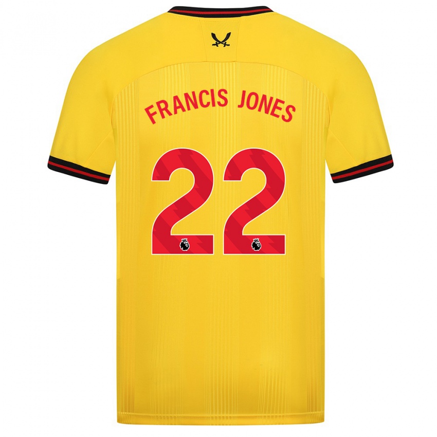 Damen Maria Francis-Jones #22 Gelb Auswärtstrikot Trikot 2023/24 T-Shirt Belgien