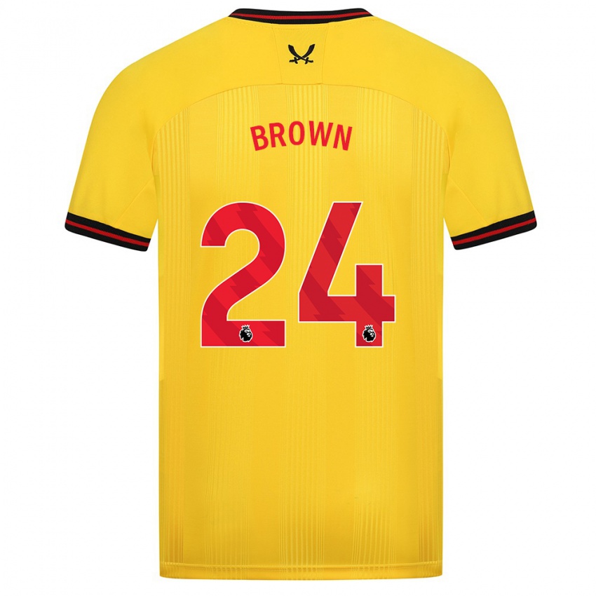Damen Rachel Brown #24 Gelb Auswärtstrikot Trikot 2023/24 T-Shirt Belgien