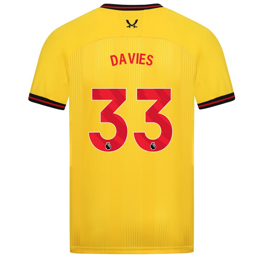 Dames Bethan Davies #33 Geel Uitshirt Uittenue 2023/24 T-Shirt België
