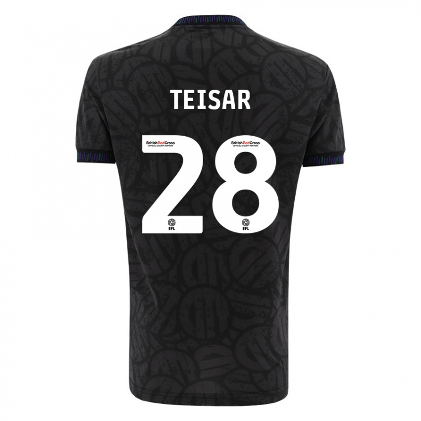 Dames Tianna Teisar #28 Zwart Uitshirt Uittenue 2023/24 T-Shirt België