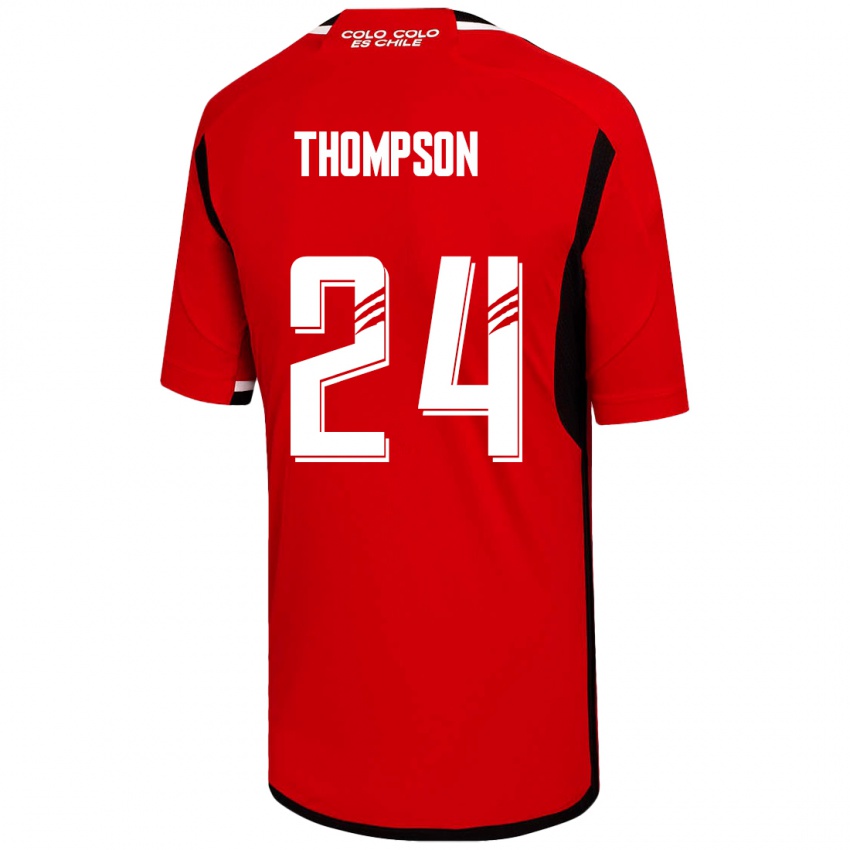 Femme Maillot Jordhy Thompson #24 Rouge Tenues Extérieur 2023/24 T-Shirt Belgique