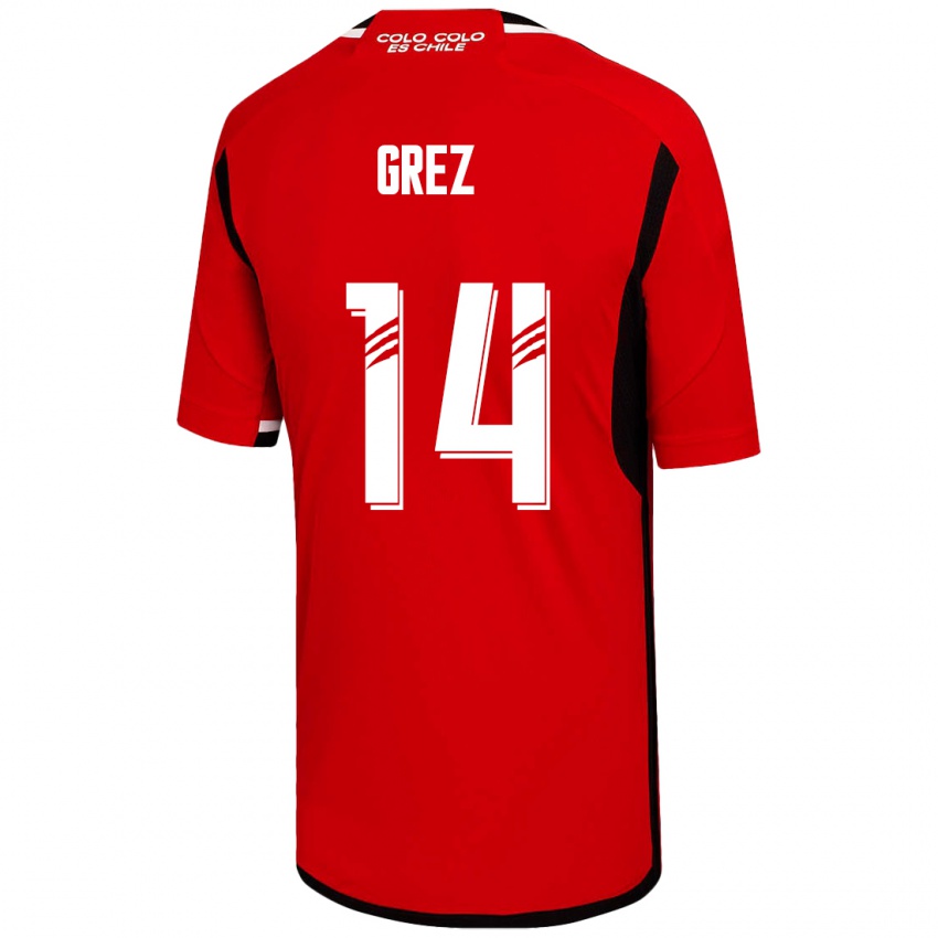 Dames Javiera Grez #14 Rood Uitshirt Uittenue 2023/24 T-Shirt België