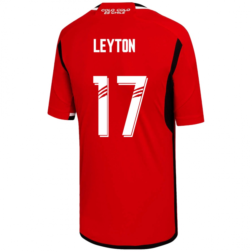 Dames Geraldine Leyton #17 Rood Uitshirt Uittenue 2023/24 T-Shirt België