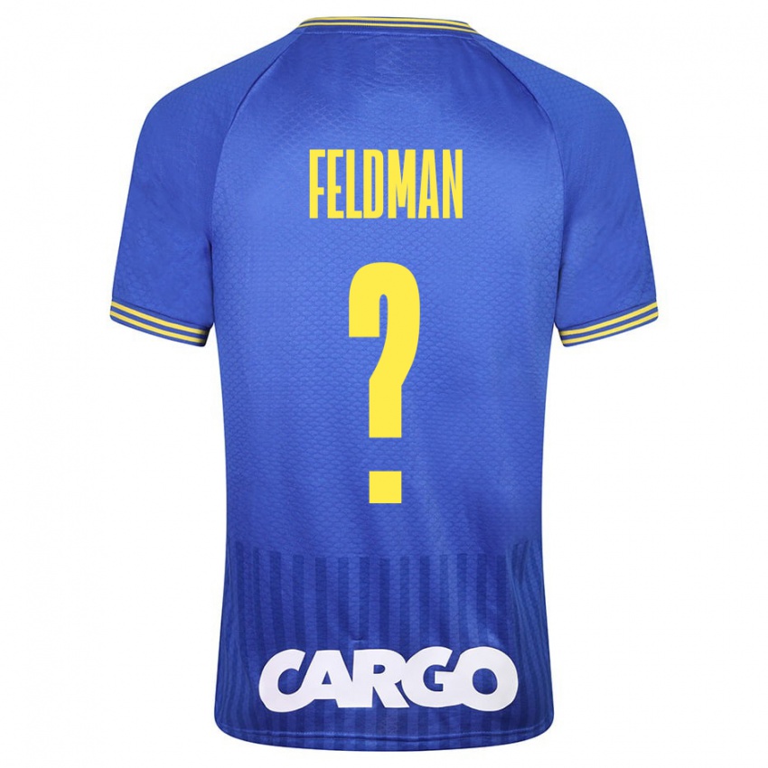 Dames Ron Feldman #0 Blauw Uitshirt Uittenue 2023/24 T-Shirt België