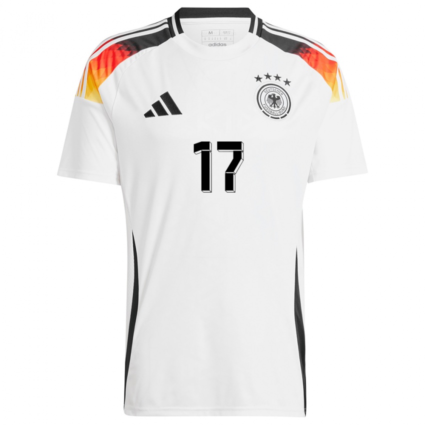 Kinder Deutschland Florian Wirtz #17 Weiß Heimtrikot Trikot 24-26 T-Shirt Belgien