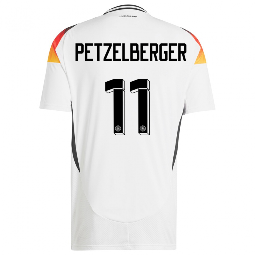 Enfant Maillot Allemagne Ramona Petzelberger #11 Blanc Tenues Domicile 24-26 T-Shirt Belgique