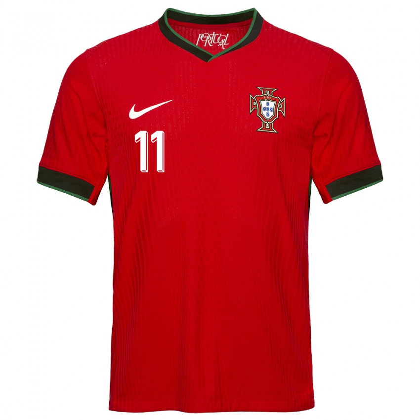 Enfant Maillot Portugal Vitinha #11 Rouge Tenues Domicile 24-26 T-Shirt Belgique