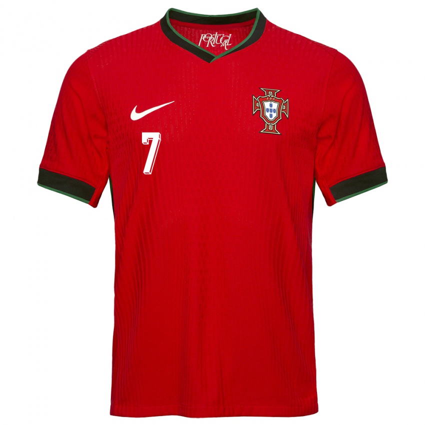Enfant Maillot Portugal Cristiano Ronaldo #7 Rouge Tenues Domicile 24-26 T-Shirt Belgique
