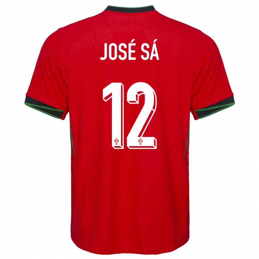 Enfant Maillot Portugal Jose Sa #12 Rouge Tenues Domicile 24-26 T-Shirt Belgique