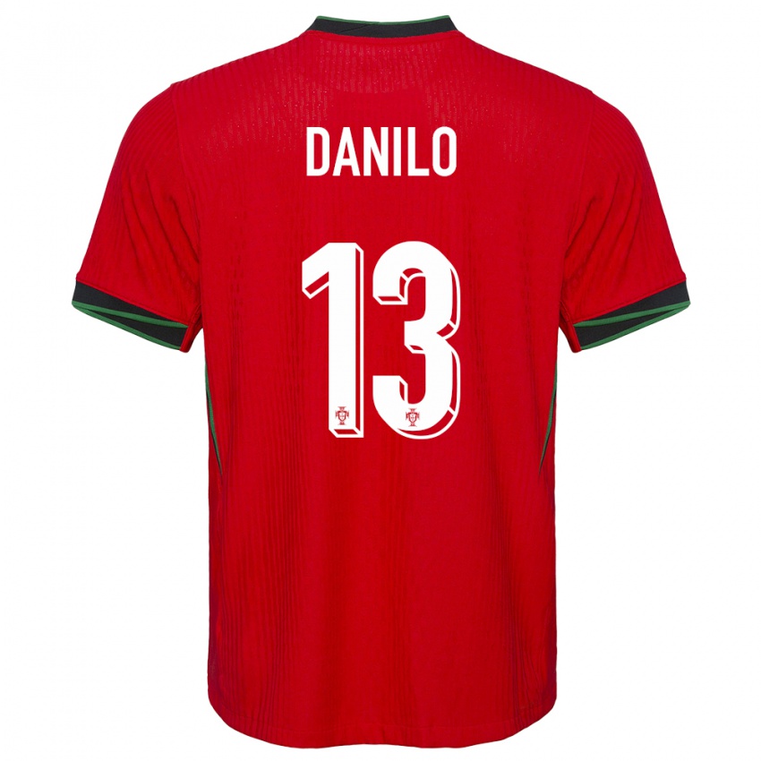 Enfant Maillot Portugal Danilo Pereira #13 Rouge Tenues Domicile 24-26 T-Shirt Belgique