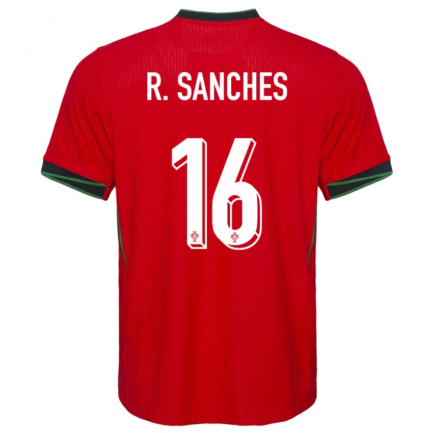 Enfant Maillot Portugal Renato Sanches #16 Rouge Tenues Domicile 24-26 T-Shirt Belgique