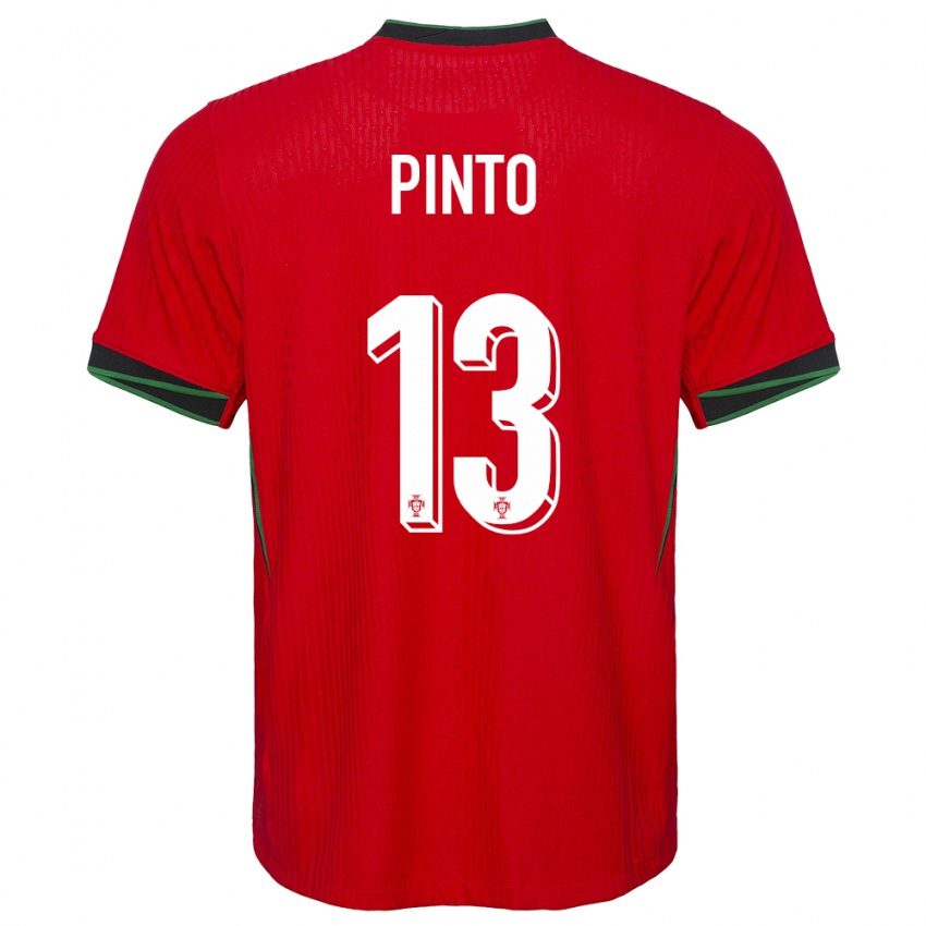 Enfant Maillot Portugal Fatima Pinto #13 Rouge Tenues Domicile 24-26 T-Shirt Belgique