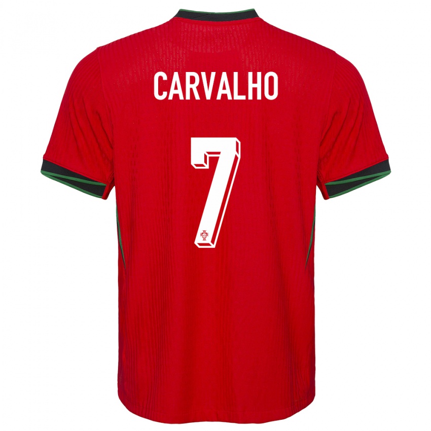 Enfant Maillot Portugal Fabio Carvalho #7 Rouge Tenues Domicile 24-26 T-Shirt Belgique