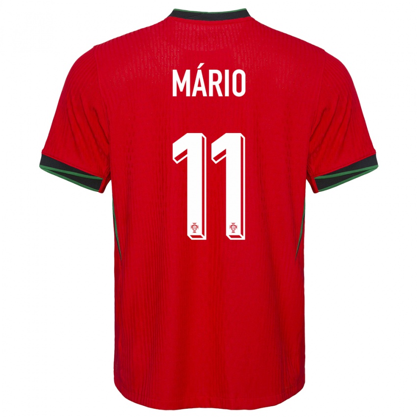 Enfant Maillot Portugal Joao Mario #11 Rouge Tenues Domicile 24-26 T-Shirt Belgique