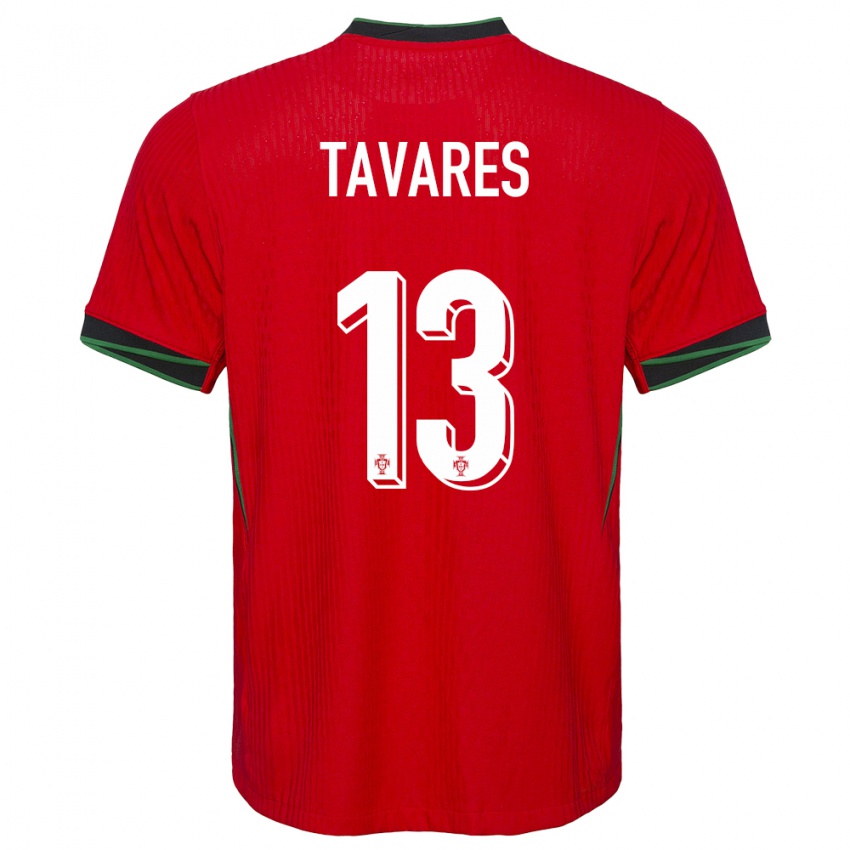 Enfant Maillot Portugal Nuno Tavares #13 Rouge Tenues Domicile 24-26 T-Shirt Belgique