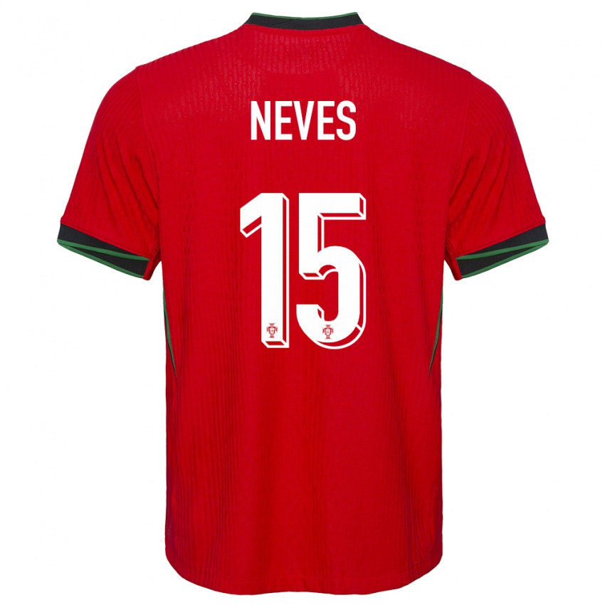 Kinderen Portugal Joao Neves #15 Rood Thuisshirt Thuistenue 24-26 T-Shirt België