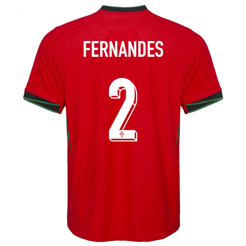 Kinderen Portugal Martim Fernandes #2 Rood Thuisshirt Thuistenue 24-26 T-Shirt België