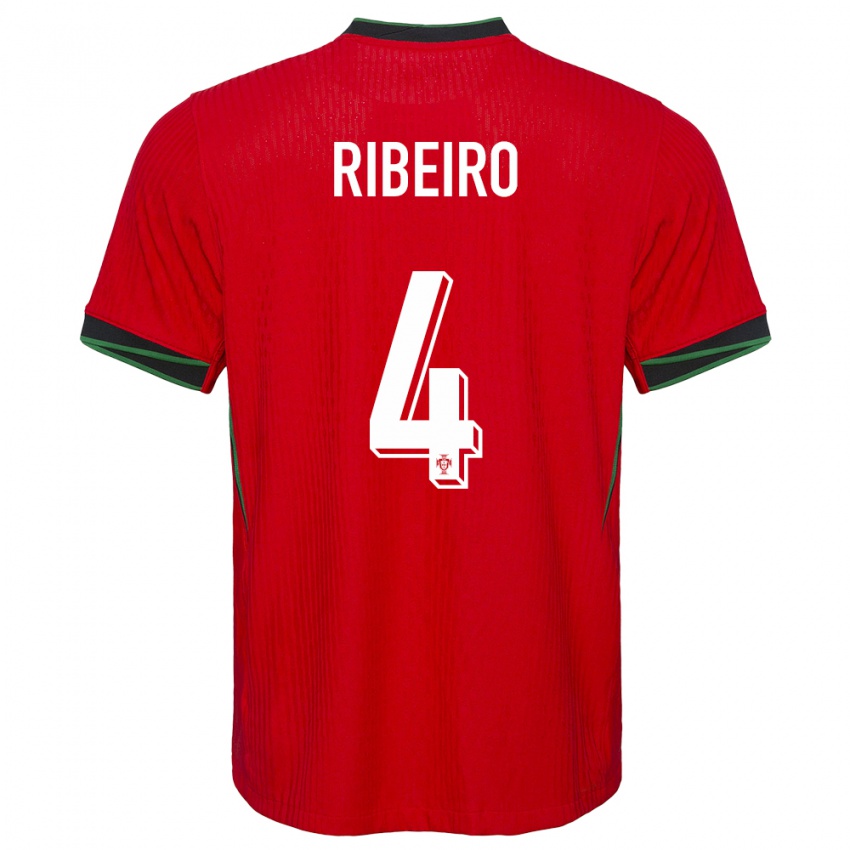 Kinderen Portugal Ricardo Ribeiro #4 Rood Thuisshirt Thuistenue 24-26 T-Shirt België