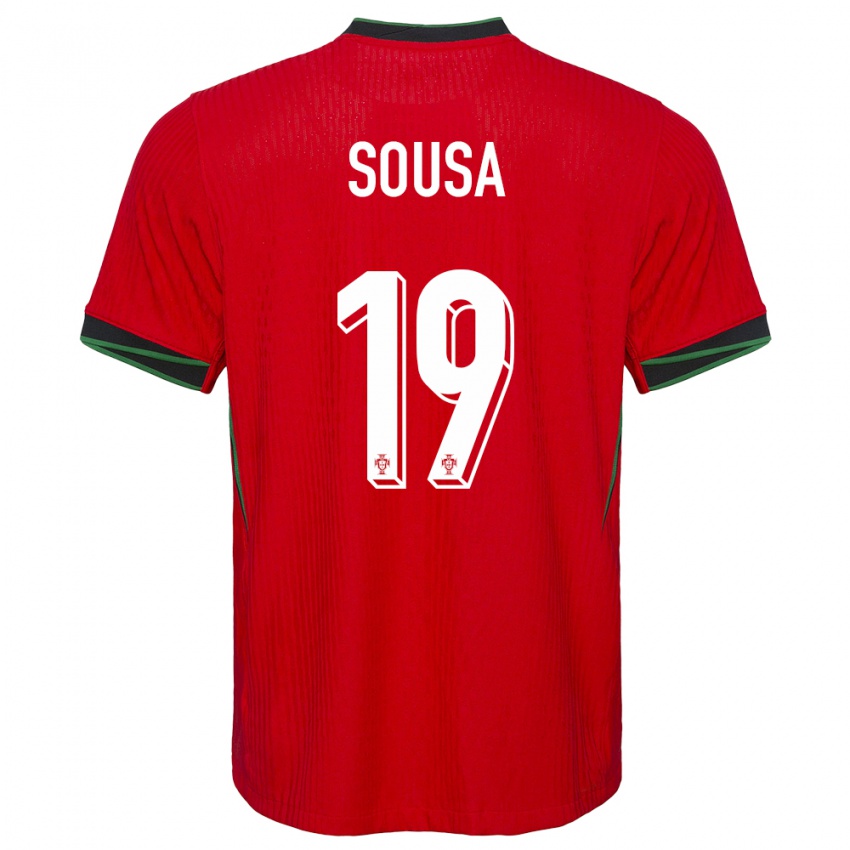 Enfant Maillot Portugal Goncalo Sousa #19 Rouge Tenues Domicile 24-26 T-Shirt Belgique