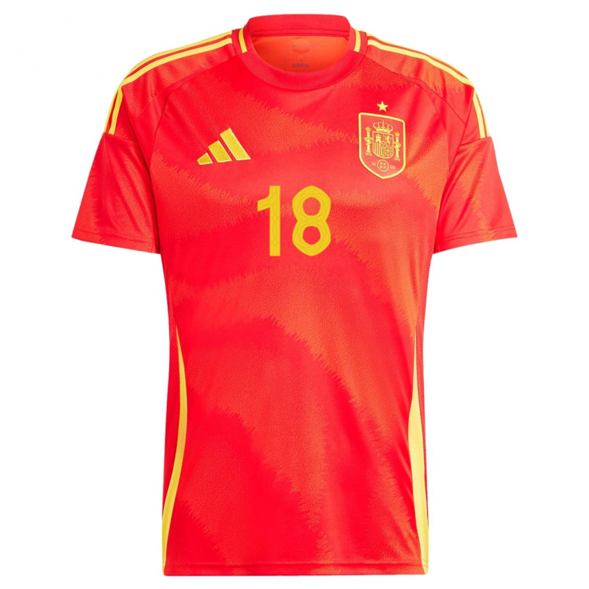 Enfant Maillot Espagne Aitana Bonmati #18 Rouge Tenues Domicile 24-26 T-Shirt Belgique