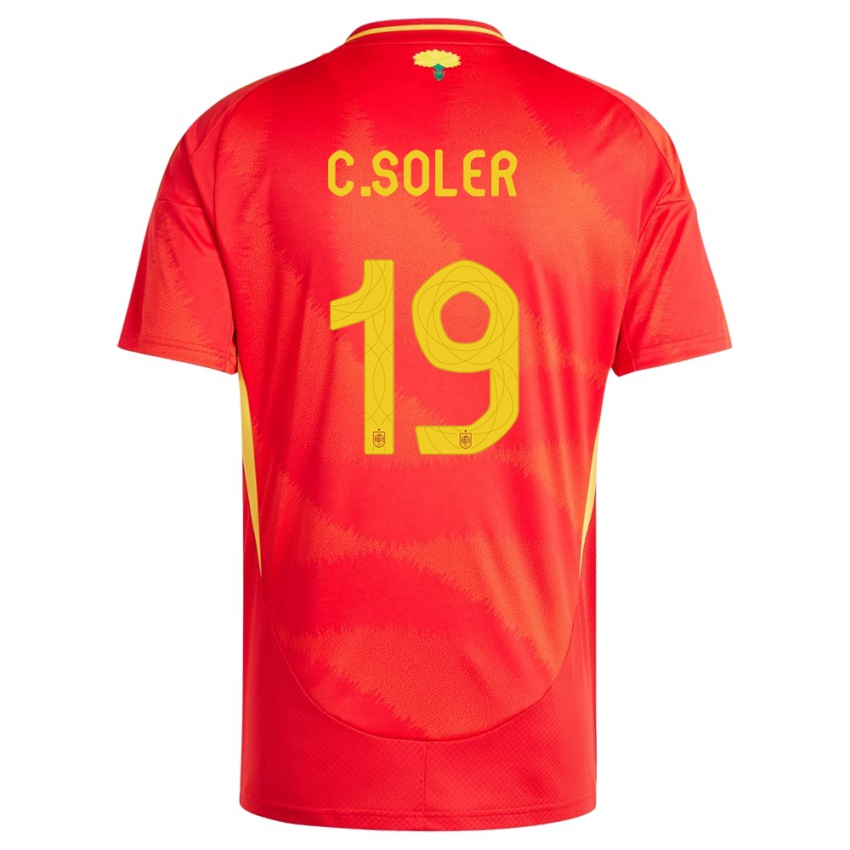 Kinderen Spanje Carlos Soler #19 Rood Thuisshirt Thuistenue 24-26 T-Shirt België